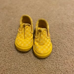 Size 5 Yellow Checkered Vans